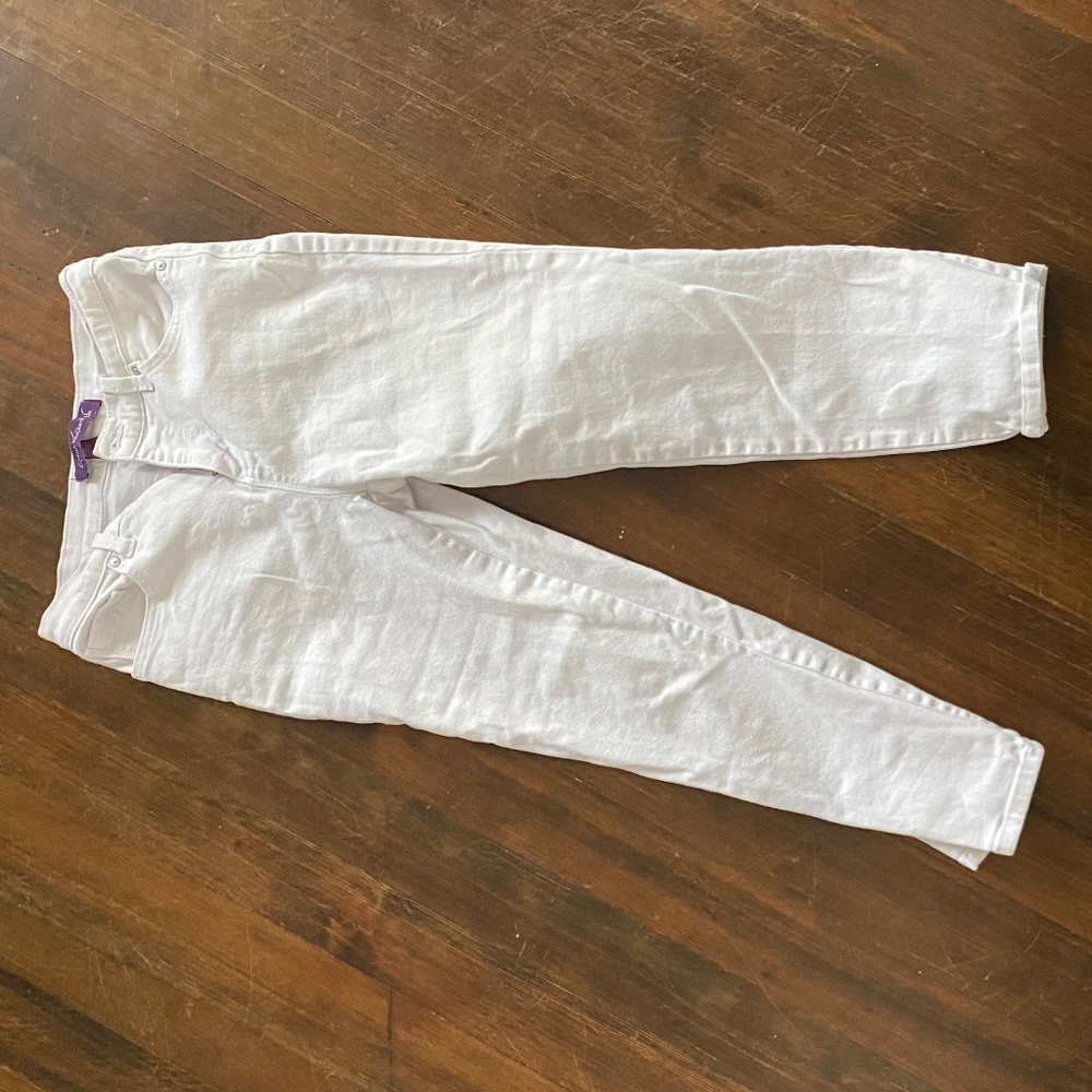 White Jean Pants, Women’s Petite 4